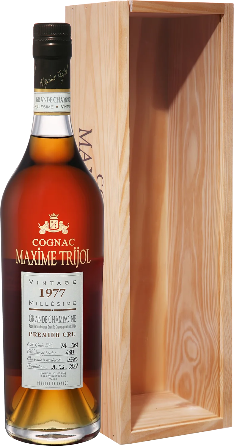 Коньяк Maxime Trijol Максим Трижоль Гранд Шампань  1977 г  в п/у 700 мл