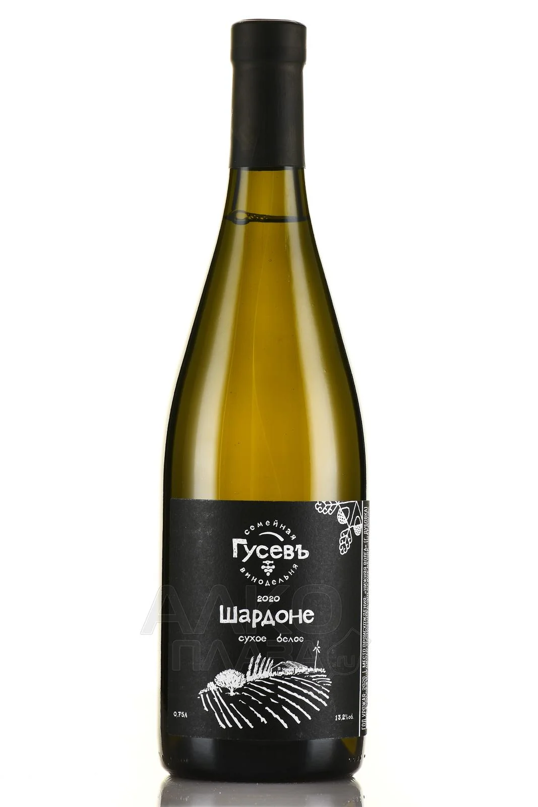 Вино Семейная винодельня Гусев   Шардоне  2024 750 мл  13,2%