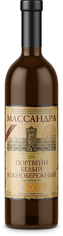 Портвейн  Массандра Южнобережный Белый  750 мл