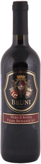 Вино  Bruni Nero d'Avola  Terre Siciliane IGT   Бруни  Неро д'Авола  Терре Сичилиане 2021  750 мл