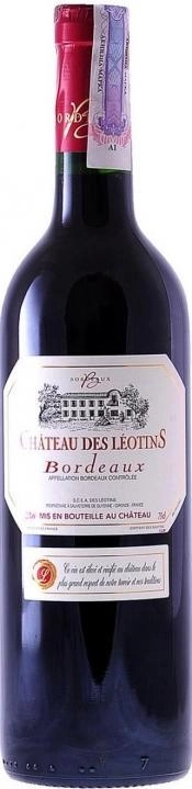 Вино Chateau des Leotins Bordeaux AOC  2016  750 мл