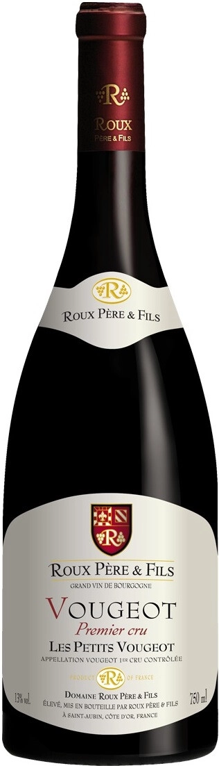 Вино  Domaine Roux Pere  Fils Vougeot Premier cru Les Petits Vougeots Домен Ру Пэр Фис Вужо Премье Крю Ле Пети Вужо 2020 750 мл