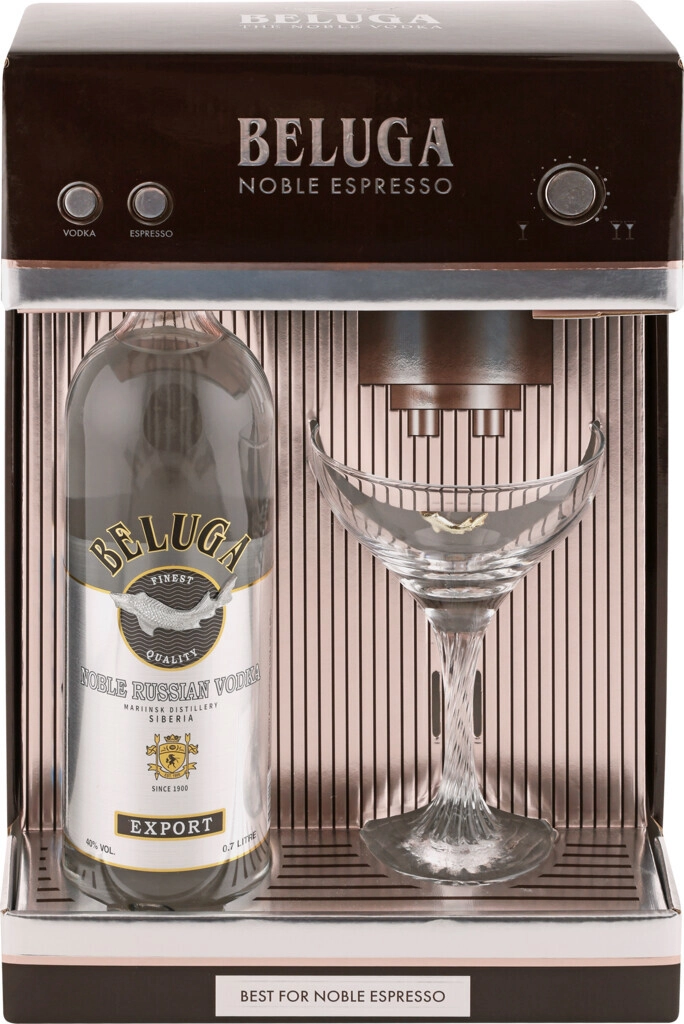 Водка  Beluga Noble Espresso  gift box with glass  700 мл  40%