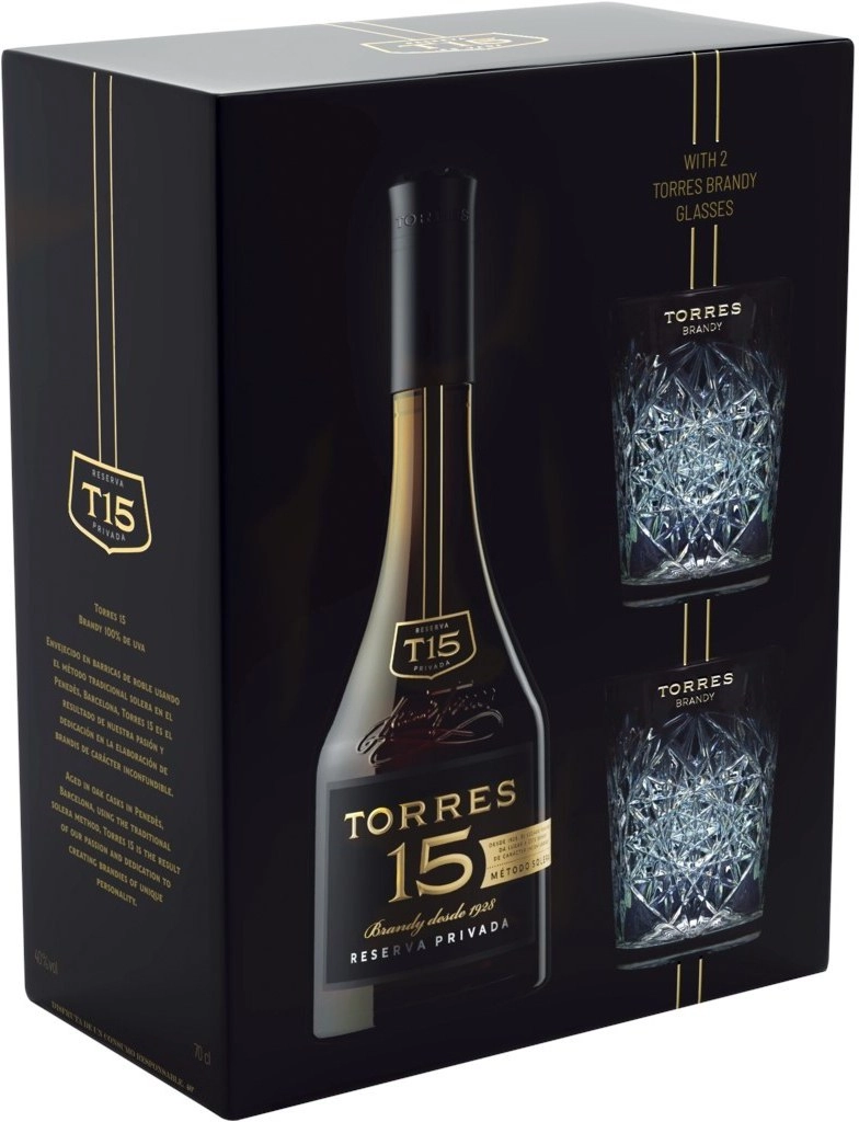 Бренди Torres 15 Reserva Privada   gift box    700 мл