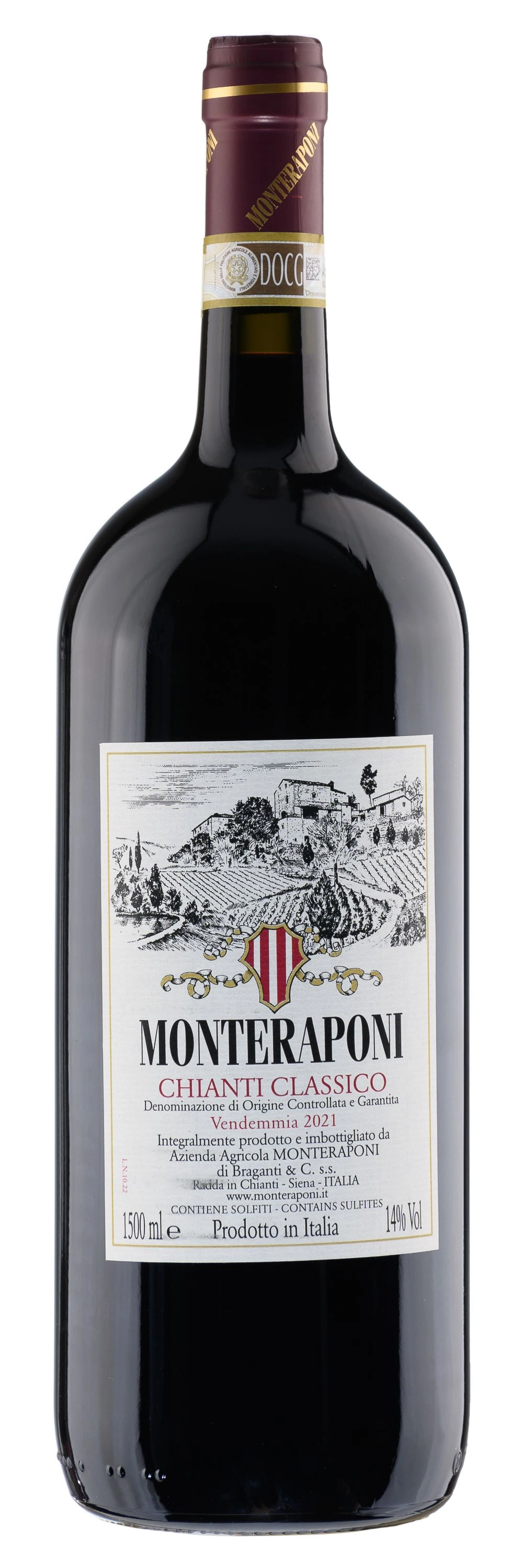 Вино Monteraponi Chianti Classico DOCG 2021 1500 ml 13.5%