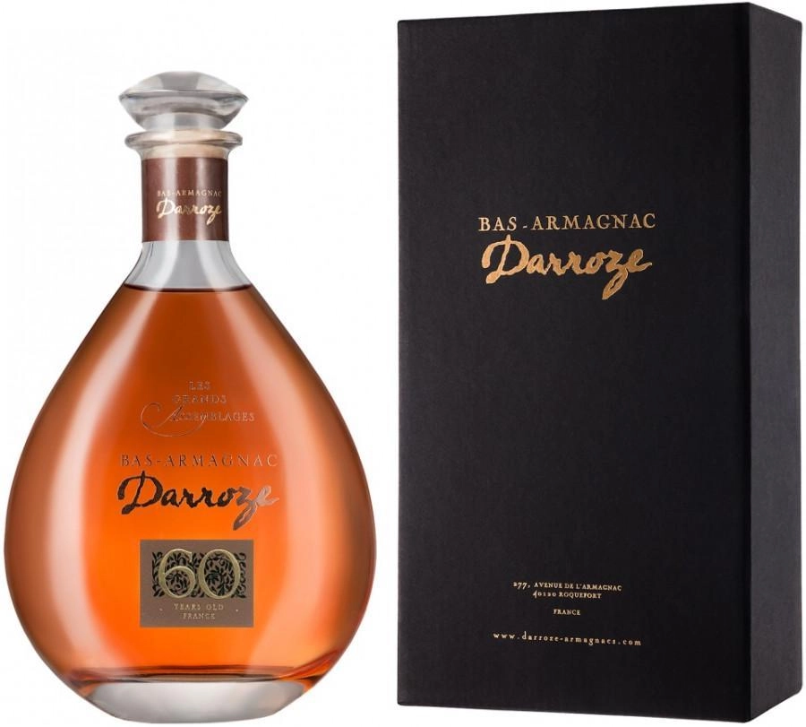 Арманьяк Darroze Les Grands Assemblages  60 ans d'age Bas-Armagnac decanter in a gift box 700 мл