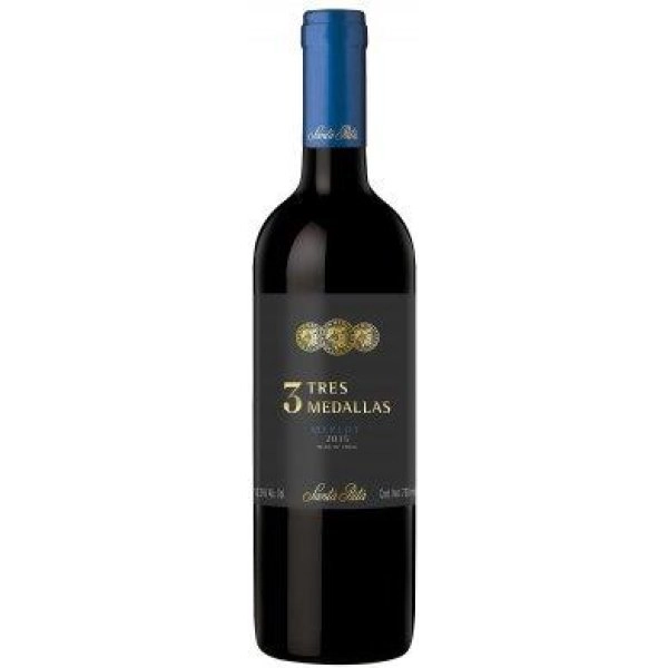 Вино 3 Tres Medallas Merlot 2018 750 мл