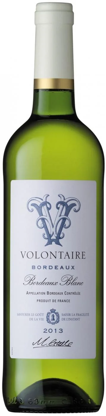 Вино "Volontaire" Blanc, Bordeaux AOC, "Волонтер" Блан, 2013, 0.75 л