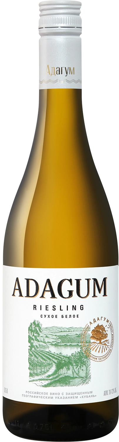 Вино Адагум Рислинг  Кубань ЗГУ 2019  750 мл