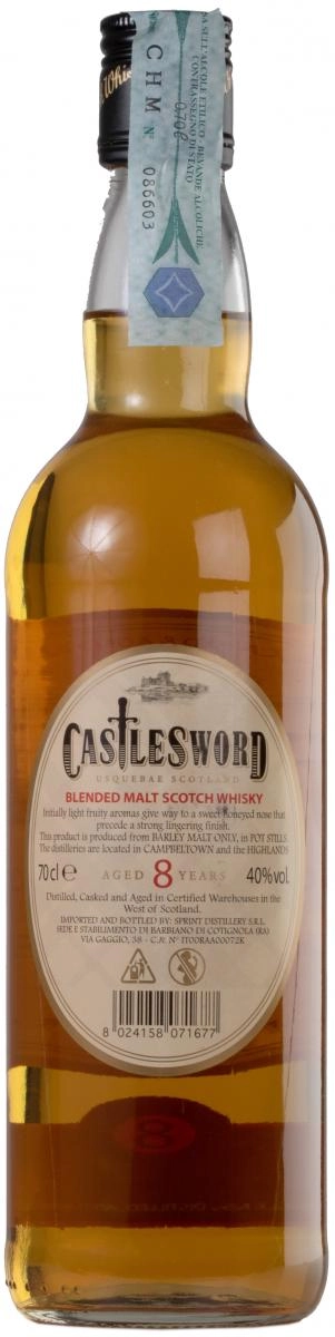 Виски CastleSword Blended Malt 8 years 700 мл