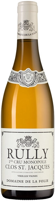 Вино Domaine de la Folie Rully 1-er Cru Clos Saint Jacques AOC 2023  750 мл   