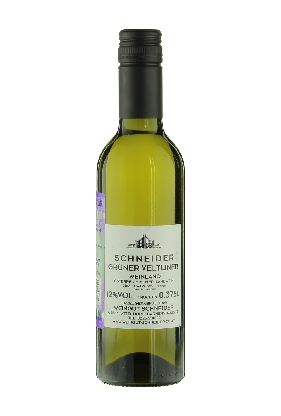 Вино Schneider Gruner Veltliner Шнайдер Грюнер Вельтлинер 2018 375 мл
