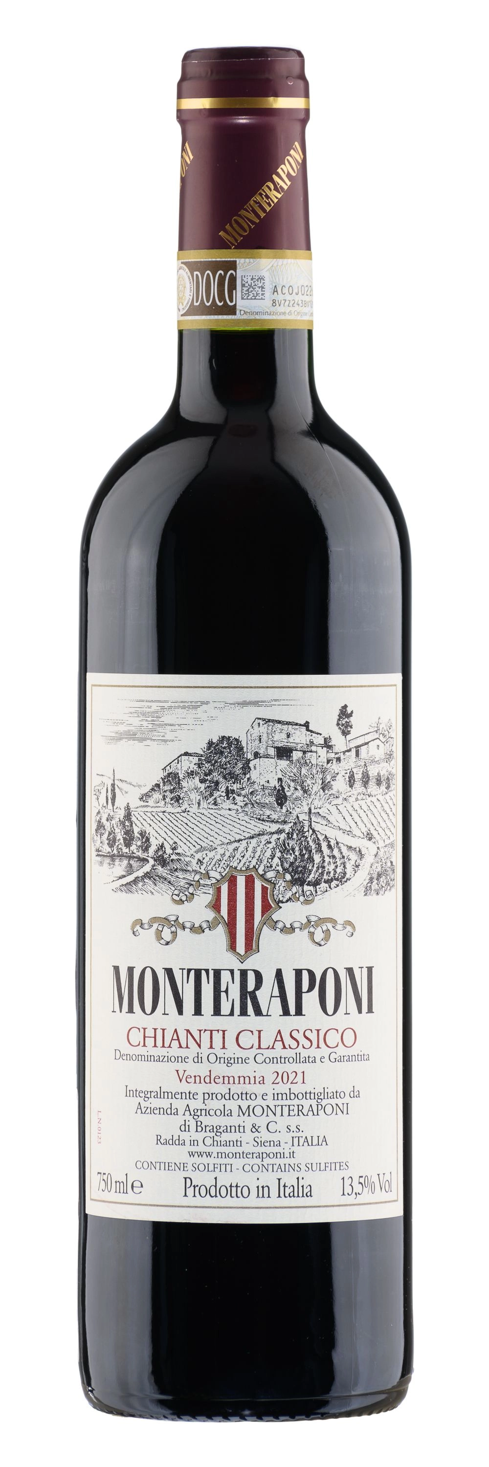 Вино Monteraponi Chianti Classico DOCG  2021  750 ml