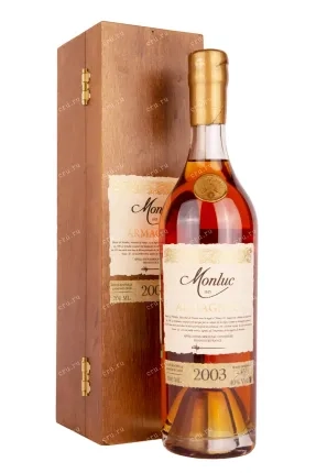 Арманьяк  Monluc Armagnac AOC  wooden box   2003 700 мл