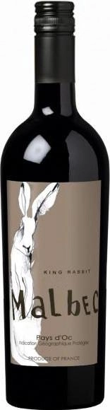 Вино King Rabbit  Malbec Pays D'Oc IGP Кинг Рэббит  Мальбек  2020 750 мл