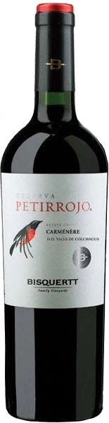 Вино Bisquertt Petirrojo Reserva Carmenere Colchagua Valley DO red dry 2023  750 мл