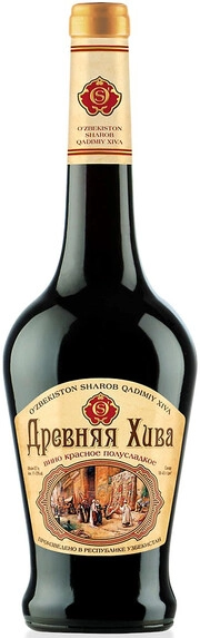 Вино Древняя Хива   красное полусладкое  700 мл