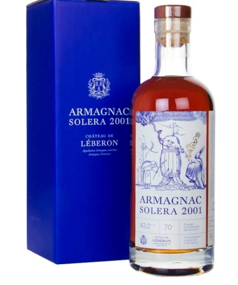 Арманьяк Chateau de Leberon Solera gift box 43,2%  2001  700 мл