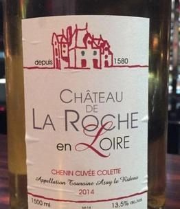 Вино Chateau La Roche en Loire  Touraine Azay-Le-Rideau. Château de La Roche EN Loire. Chenin  Cuvée Colette  2018 750мл