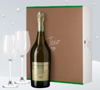 Игристое вино  Jeio   Valdobbiadene Prosecco Superiore  gift box 2 glass  750 мл
