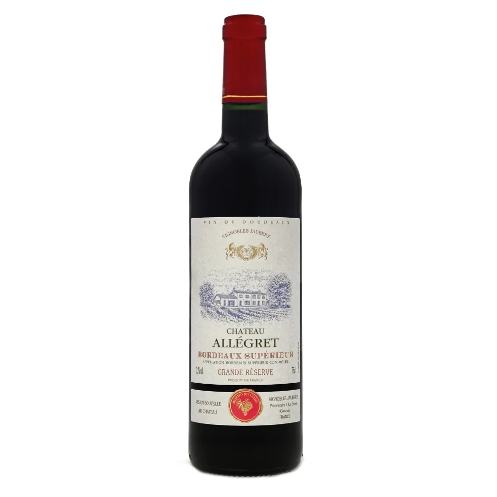 Вино Vignobles Jaubert, Chateau Allegret   Bordeaux AOC 2023 750  мл 12,5%