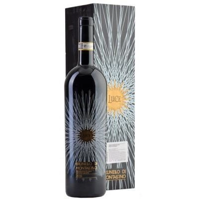 Вино Luce Brunello di Montalcino gift in box Люче Брунелло ди Монтальчино в подарочной упаковке дерево 2016 750 мл