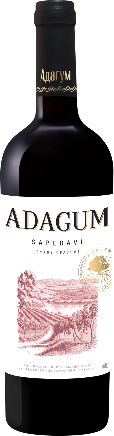 Вино  Адагум  Саперави  Кубань ЗГУ  красное сухое 750  мл