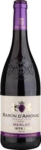 Вино Baron d'Arignac Merlot med sweet  750 мл