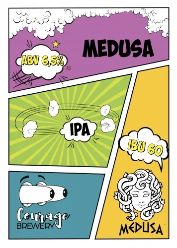 Пиво Courage Medusa IPA Кураж Медуза   ж/б    500 мл