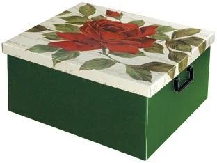 Подарочная упаковка Scotton TAP  Rosa di Natale  decor Rose green with handle Коробка TAП  Роза ди Натале  Роза зеленая с ручкой