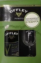 Портвейн "Offley" Porto White, gift box with glass  Оффли Порто Уайт в подарочной коробке  с бокалом 750 мл