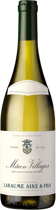 Вино Labaume Aine & Fils Macon-Villages Blanc AOC Лябом Эне и Фис Макон-Вилляж Блан 2016 750 мл