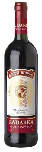 Вино Kadarka wein aus der Republik Mazedonien Август Вайнхоф Вранец Кадарка Македонская 750 мл