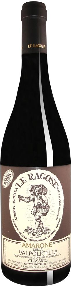 Вино Le Ragose Amarone della Valpolicella Classico Ле Рагозе Амароне делла Вальполичелла Классико 2006 375 мл