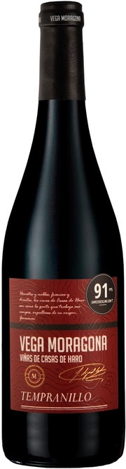 Вино  Vega Moragona Tempranillo Ribera del Jucar DO dry  2018 750 мл