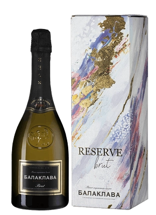 Игристое вино   Золотая Балка Балаклава Брют Резерв  подарочной коробке 750 мл