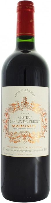 Вино Chateau Moulin de Tricot Margaux AOC   2016 750 мл