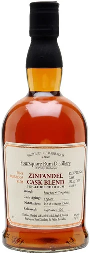 Ром  Foursquare Vintage Mark IV  Zinfandel Cask Blend    Форскваер Винтаж Релиз №4 - бочка из-под Зинфандель 700 мл