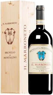 Вино Il Marroneto Brunello di Montalcino DOCG  wooden box 2019 1500 мл 14%