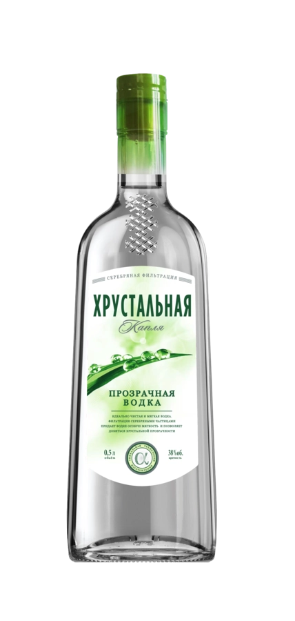 Водка Хрустальная капля Прозрачная  500 мл