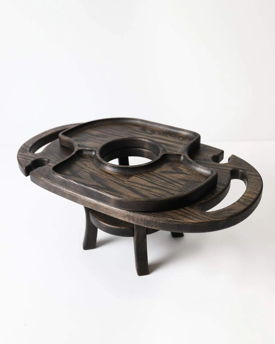 Винница  Welovewood   на 2 бокала в комплекте с менажницей Венге