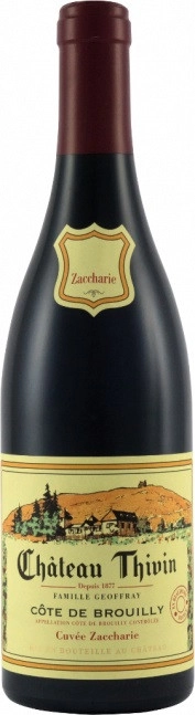 Вино Chateau Thivin   "Cuvee Zaccharie" Cote de Brouilly AOC     2020 750 мл