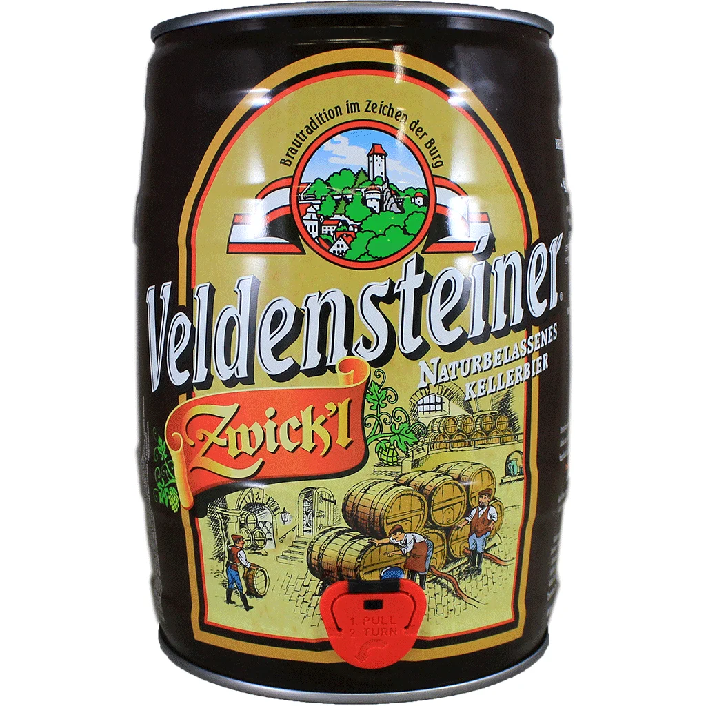 Пиво Veldensteiner Zwick’l Kellerbier  Фельденштайнер  Цвикл Келленбир  5000 мл