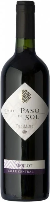 Вино TerraMater,  Paso del Sol Merlot Пасо дель Соль Мерло 2013 750 мл