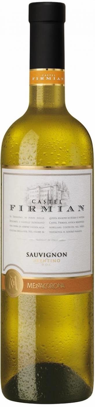 Вино Mezzacorona Castel Firmian Sauvignon Trentino DOC Медзакорона Кастель Фирмиан Совиньон Трентино 2021 750 мл