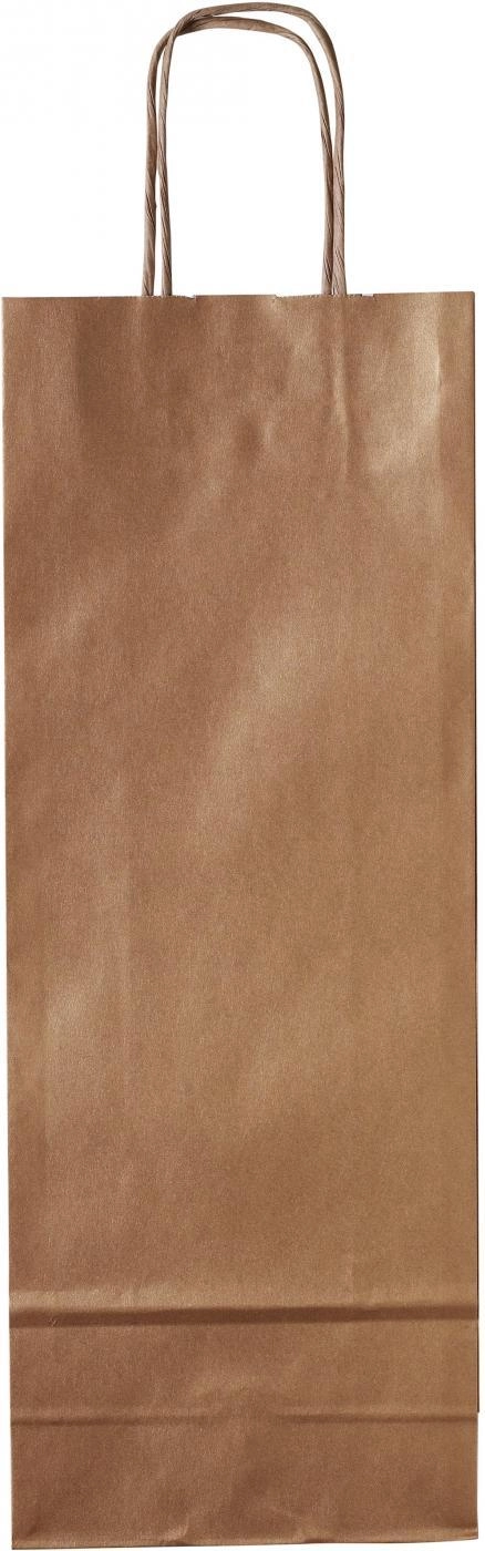 Подарочная упаковка Dispak package for 1 bottle  bronze pearl dusting Диспак, пакет на 1 бутылку бронзовый с перламутровым напылением