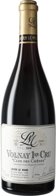 Вино Lucien Le Moine Volnay 1er Cru Clos des Chenes AOC Люсьен Ле Муан Вольне Премье Крю Кло де Шен 2018 750 мл