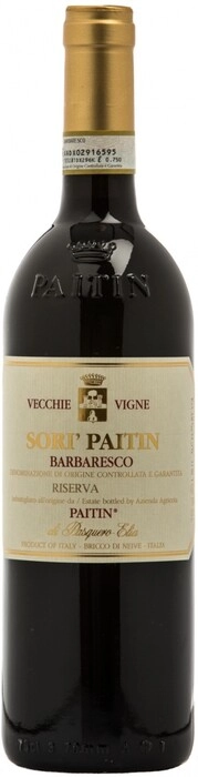 Вино Paitin  Sori' Paitin Vecchie Vigne Barbaresco DOCG  Сори Пайтин Барбареско Ризерва Веккье Винье 2015 750 мл