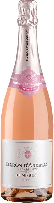 Игристое вино Baron d'Arignac Demi-Sec Rose 750 мл