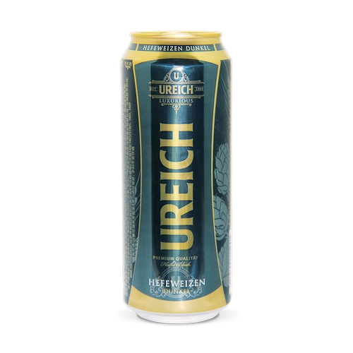 ПИВО UREICH HEFEWEIZEN DUNKEL  УРАЙХ ХЕФЕВАЙЦЕН ДУНКЕЛЬ ТЕМНОЕ  в жестяной банке 500 мл